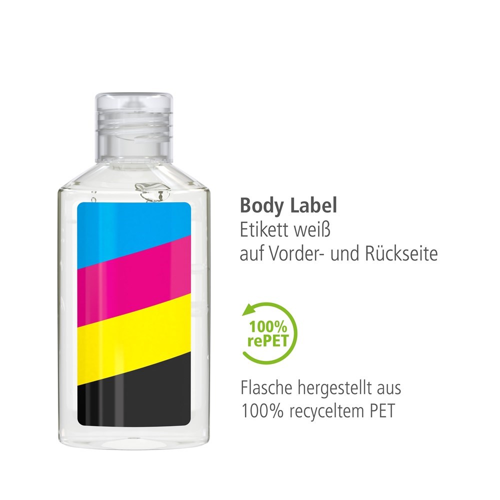 Duschgel Ingwer-Limette, 50 ml, Body Label (R-PET)
